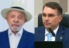 Pesquisa BTG/Nexus: Lula recuou de 41% para 39%, Flávio Bolsonaro caiu de 36% para 33%, enquanto Augusto Cury avançou de 8% para 11%.
