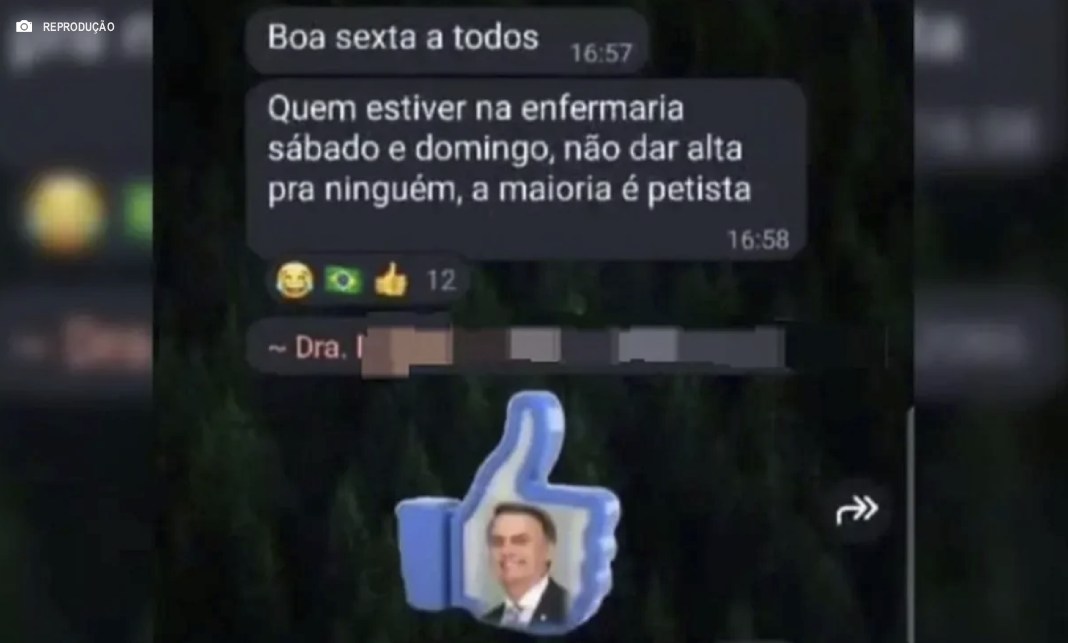 Hospital afasta médica que ordenou retenção de pacientes internados por motivação política Hospital afasta médica que ordenou retenção de pacientes internados por motivação política